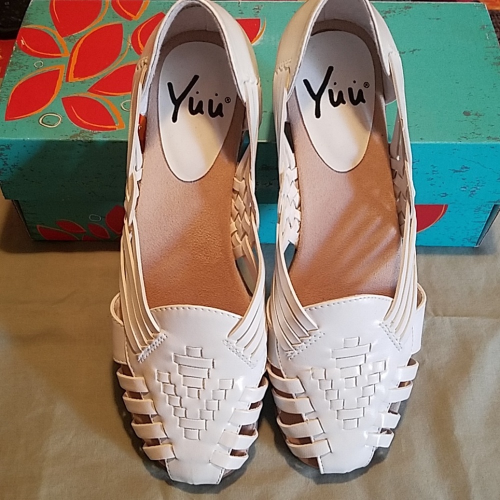 White sandals